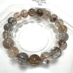 極上大玉 ブラックルチル14.5mm】 高透明 黒針ビッシリ 内径17cm＋ 