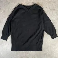 【美品】SLY スライ OVER 2WAY ニットワンピース 黒 1