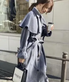 NICE CLAUP 2WAYケープ付きステンカラートレンチコートのサムネイル