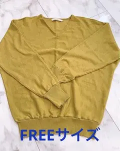 chocol raffine robe イエロー Vネックニット Fサイズ