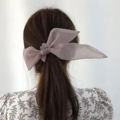新品　ヘアゴム1点 リボン  シュシュ　レディース 大人可愛い　ヘアアレンジ韓国