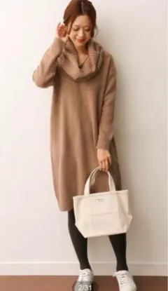 お値下げ アーバンリサーチ DOORS ニットワンピース スヌード付