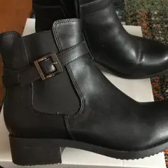 ショートブーツ 黒 24cm ブーティ