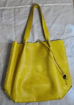 エンリーベグリン　イエローレザートートバッグ