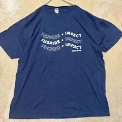 フルーツオブザルーム Tシャツ クルーネック 半袖 プリント XL 紺 綿