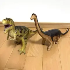 恐竜フィギュア 2体セット ティラノサウルス ブラキオサウルスのサムネイル