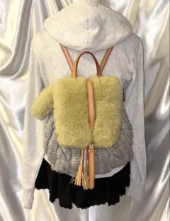 腹子レザー ニットリュック バックパック - メルカリ