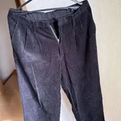 코듀로이 와이드 팬츠 블랙