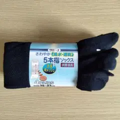 5本指ソックス 4足セット ブラック 25-27cm
