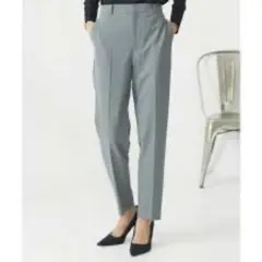 【極美品】ミッシェルクラン ストレッチテーパードパンツ オフィス シンプル