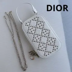 DIOR レディディオール　フォンホルダー　カナージュ　ショルダーバッグ　正規品のサムネイル