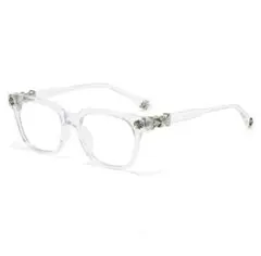 大人気【クロス×クリア】サングラス♡伊達メガネ♡黒縁♡ブルーライト