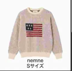 nemne 星条旗柄 ニット 長袖 Sサイズ