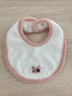 familiar スタイ・よだれかけ ホワイト・ピンク