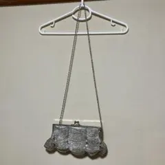 ビーズ装飾 ミニバッグ がま口