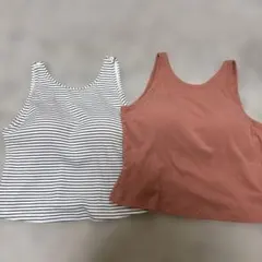 GU新品アメリカンスリーブタンクトップ２枚セット