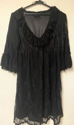 ク*ン様 ワンピース　チュニック　黒レース