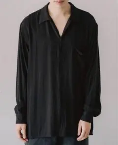comoli 20SS レーヨンオープンカラーシャツ black 2 - メルカリ