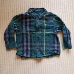 Burberry 長袖シャツ 90cm グリーン系チェック