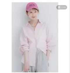 coca オックスドルマンボリュームスリーブシャツ ピンク L