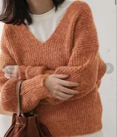 URBAN RESERCH DOORS MIXヤーンVネックプルオーバー