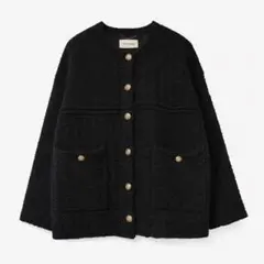 美品Curensology ツイードニットカーディガン ジャケット高見えデザイン