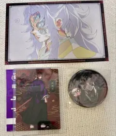 鬼滅の刃 お楽しみくじ 缶バッジ おすそ分けポストカード 黒死牟 銀だこコラボ