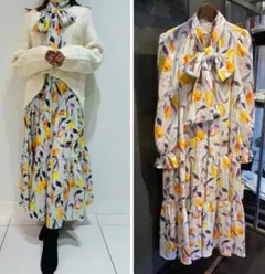 sov. フラワーボウタイロングワンピース　未使用品