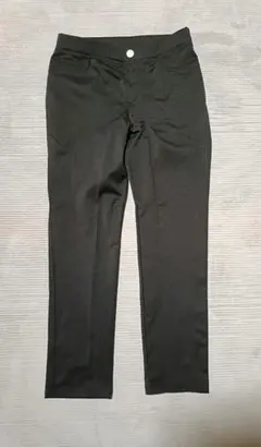 ブラック スリムフィットパンツ ウエスト69-77cm L
