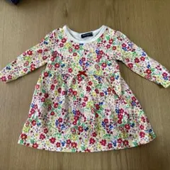 moujonjon 花柄 長袖ワンピース 80