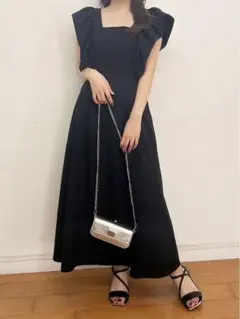 授乳服・マタニティ／ピオニー・ラッフルスリーブリッチワンピース