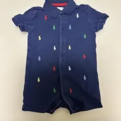 Ralph Lauren ネイビー刺繍ロンパース 12M
