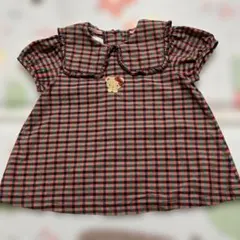 familiar ファミリア　チェック柄ブラウス　チュニック　サイズ90