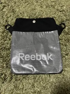 Reebok メッシュショルダーバッグ 黒 透明