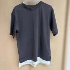 【GLOBAL WORK】冷感レイヤードTシャツ／チャコール／ 120のサムネイル