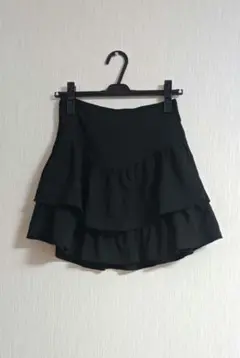 フリル 黒 ミニスカート