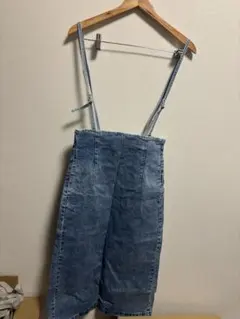 GU デニムサスペンダー付きタイトスカート M