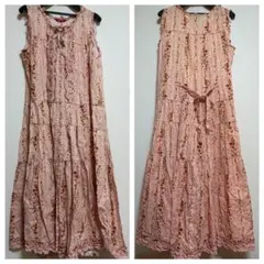 超美品】ピンクハウス 豪華ローズガーデン柄パッチワークワンピース 