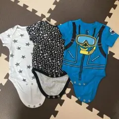 半袖ロンパース3枚　3-6mt（next、oldnavy）