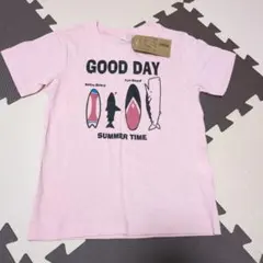 新品 120cm 半袖Tシャツ 薄ピンク色