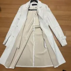 ZARA basicトレンチコート 春服 秋服 白 コート ロングコート 【新品