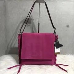 【新品】MODE FOURRURE イタリアンカーフバッグ 2way ピンクのサムネイル