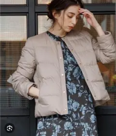 オペークドットクリップ　ミュラーダウン　グレージュ