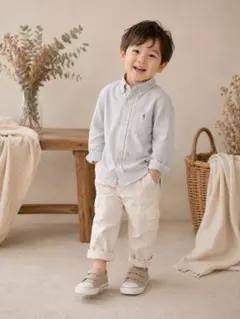 ラルフローレン90サイズRalph Lauren 長袖シャツ ストライプ