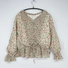 MAJESTIC LEGON 花柄 長袖 ブラウス Mサイズ