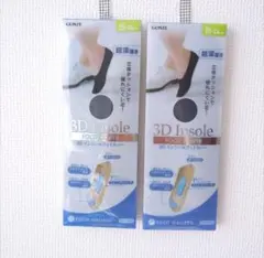 新品 グンゼ フットカバー 3Dインソール 2足セット レディース靴下 春夏 黒のサムネイル