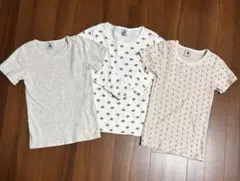 プチバトー 半袖　長袖　インナー　下着　3枚セット 8a