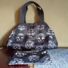 LeSportsac レスポートサック ハンドバッグ　スカルフラワー