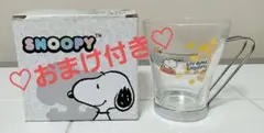 【新品未使用】SNOOPYグラスとおまけ付き 　SNOOPY巾着付き