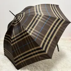 【美品】バーバリー　長傘　アンブレラ　ノバチェック　シャドーホース　ヴィンテージ 美品】バーバリー長傘アンブレラノバチェックシャドーホース